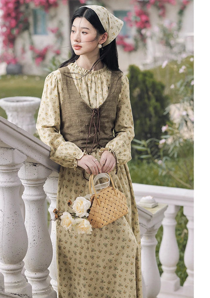 The Village Apothecary 3-Piece Cottagecore Village Witch Dress Set