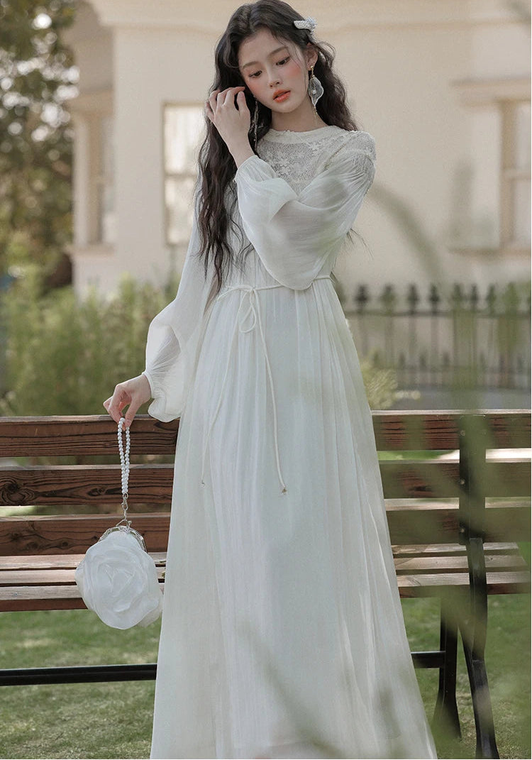 Ethereal Bohemian Fairy Dress white boho vintage dress Ethereal Bohemian Fairy Dress white boho vintage dress