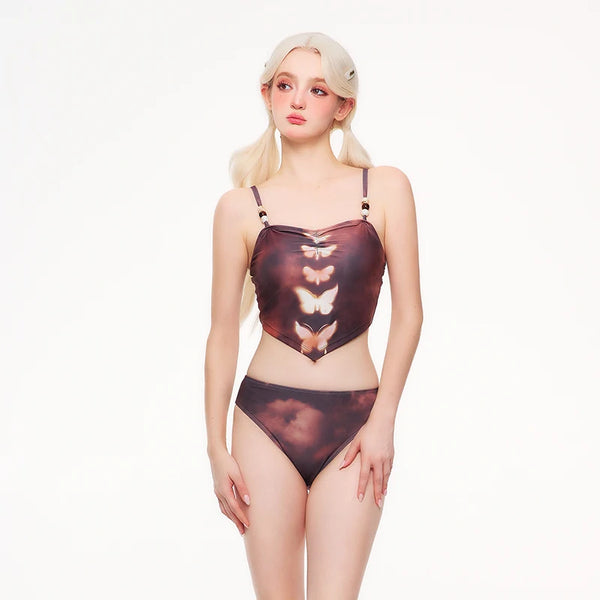 Butterfly Island Fairycore Swimsuit 3-Piece Set