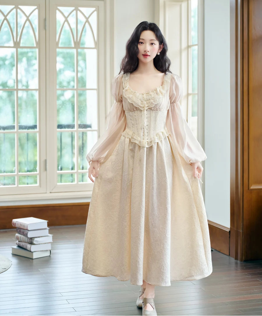 Aurora Romantic Royalcore Corset Dress