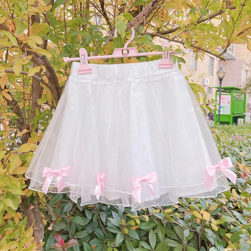 Lizzy Coquette Style Mini Skirt with Bows