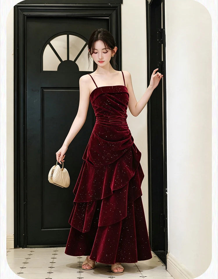 Bloodmoon Rose Vampirecore Dark Romantic Velvet Dress