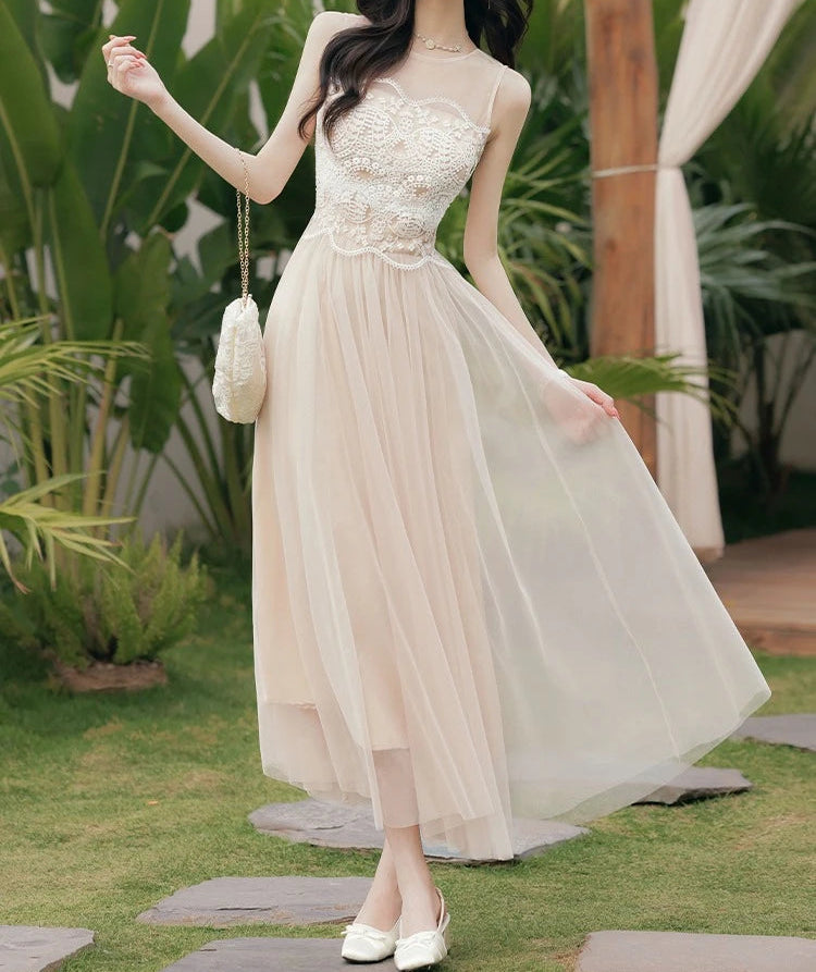 Cozy Bloom Ethereal Lace Fairy Dress