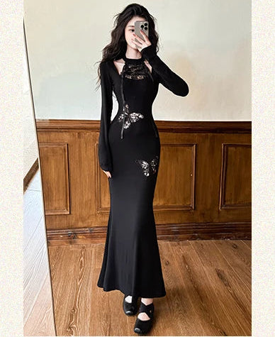 Night Butterfly Romantic Goth Dress