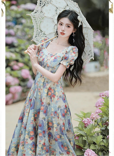 Cottage Bloom Floral Cottagecore Dress