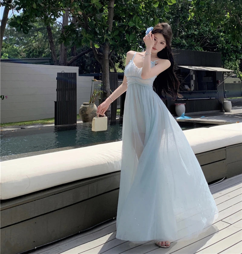 Iridia Light Blue Ethereal Fairy Dress