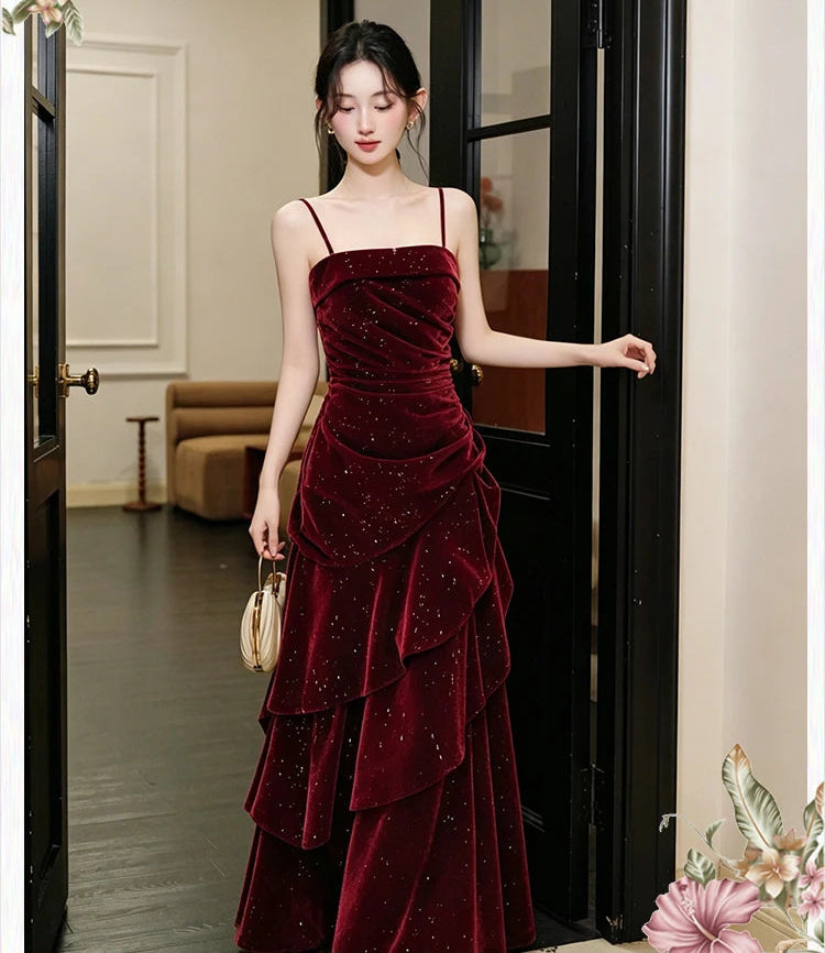 Bloodmoon Rose Vampirecore Dark Romantic Velvet Dress