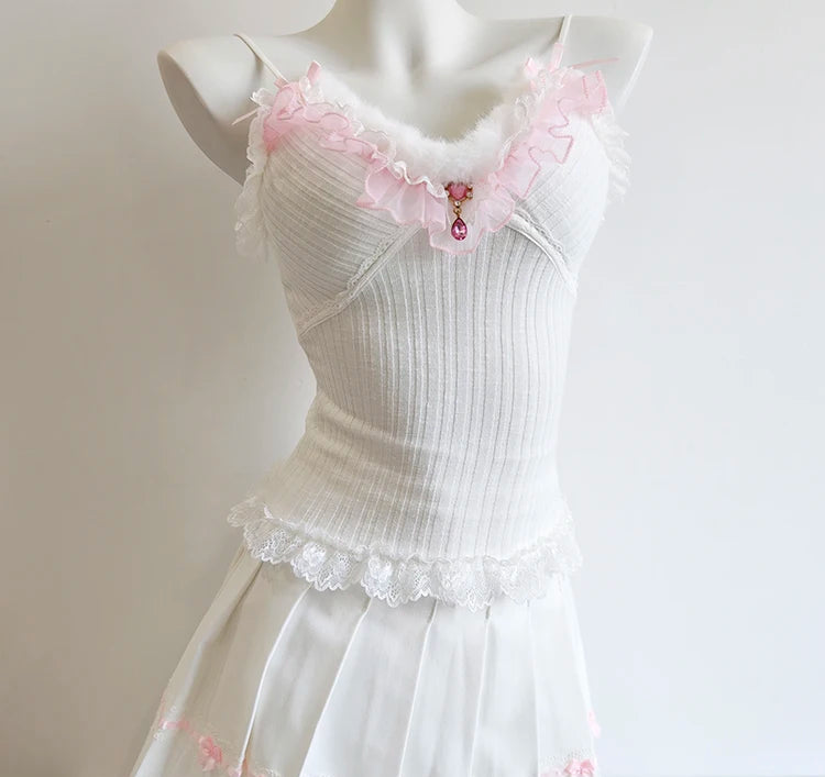 Coquette Top+Choker 2-Piece Kawaii Princess Set