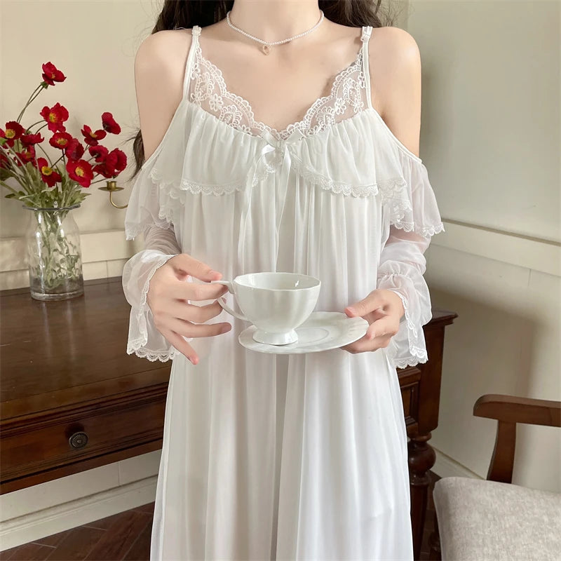 Moonbeam Lover Angelcore Aesthetic Nightgown