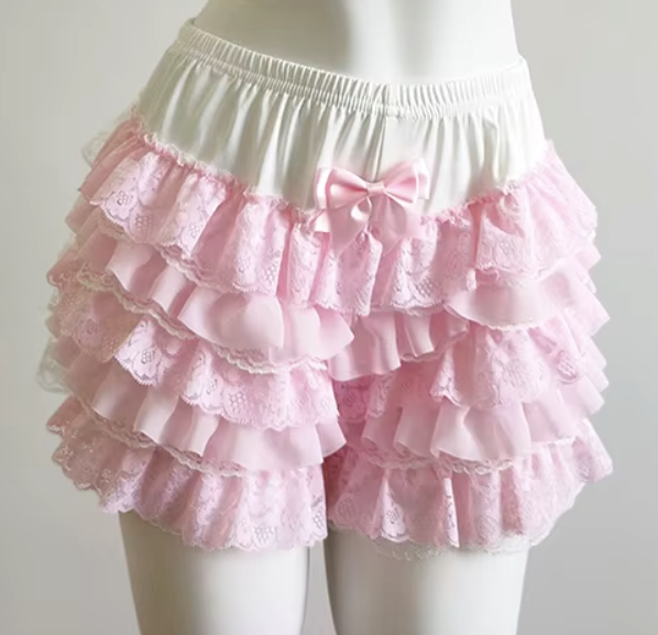 Short Ruffled Bloomers Coquette Style Ruffle Bloomer Shorts Dollette Style