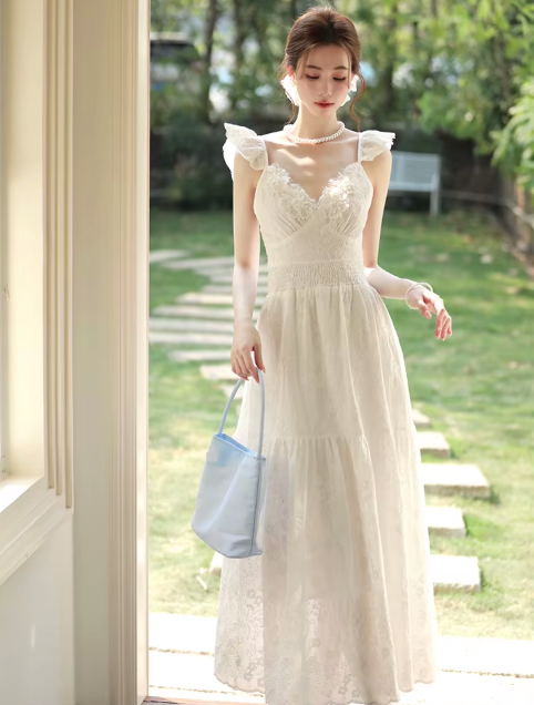 Ora Snowlake Fairycore Lace Dress