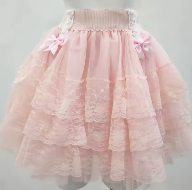 Coquette Style Lace Bow Mini Skirt Balletcore Skirt