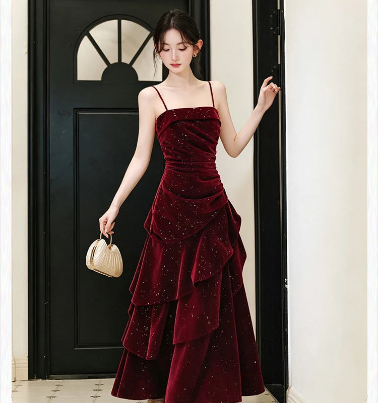 Bloodmoon Rose Vampirecore Dark Romantic Velvet Dress