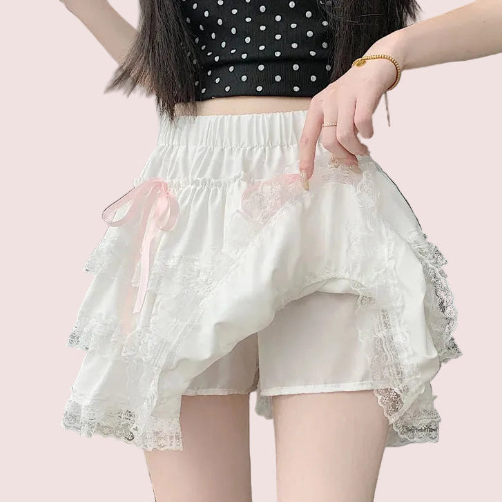 Pink Bow Coquette Skirt – Kawaii Balletcore & Girly Coquette Fashion