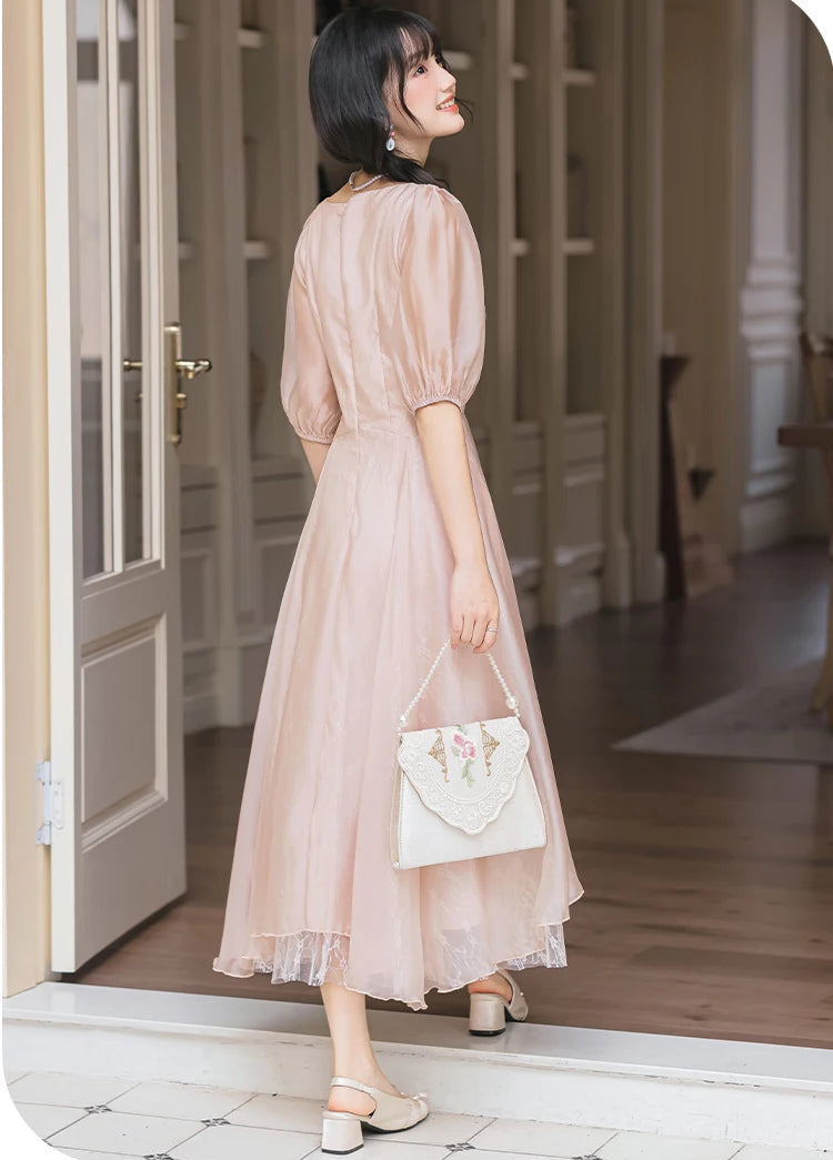 Selenia Golden-Rose Coquette Princess Dress