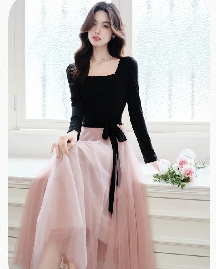 Petal Shadow Balletcore Dress