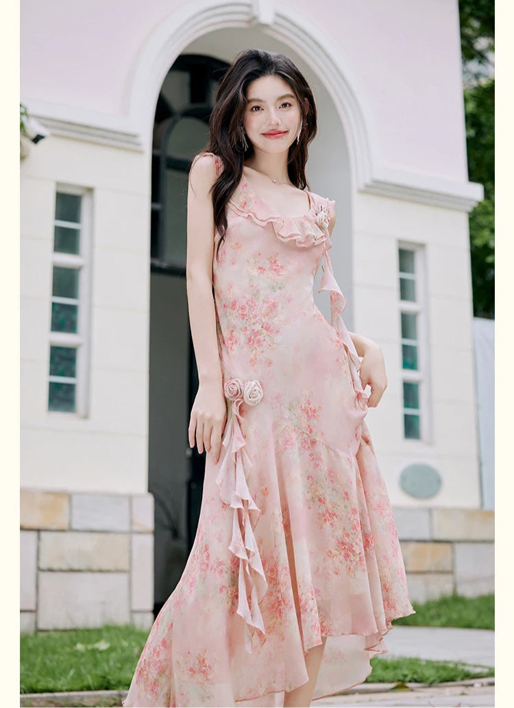 Honey Vine Vintage-Floral Ethereal Essence Dress