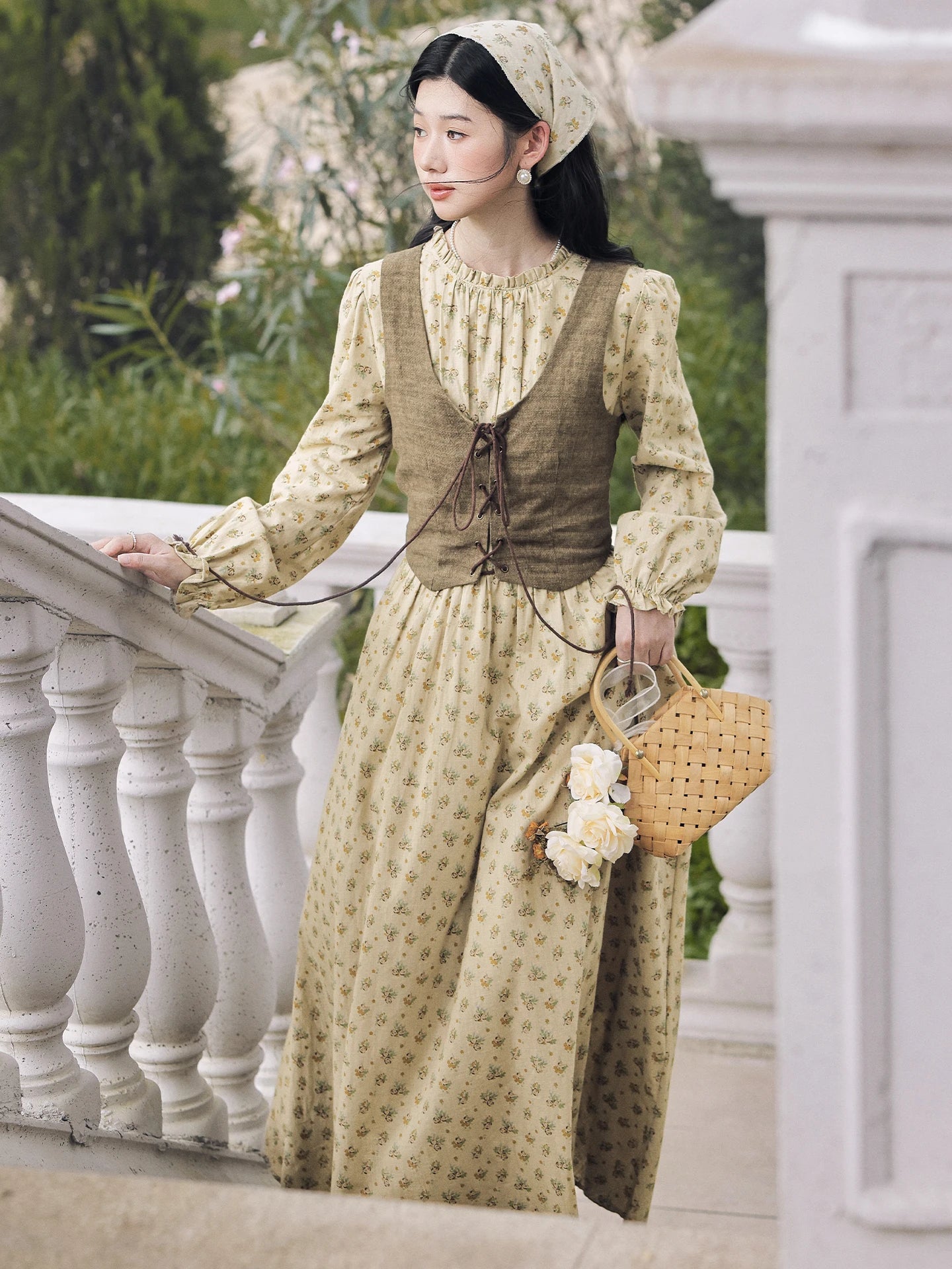 The Village Apothecary 3-Piece Cottagecore Village Witch Dress Set