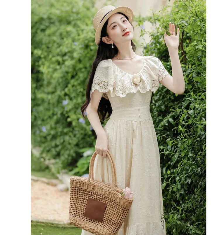 Mountain Flower Edwardian-style Lace Dress