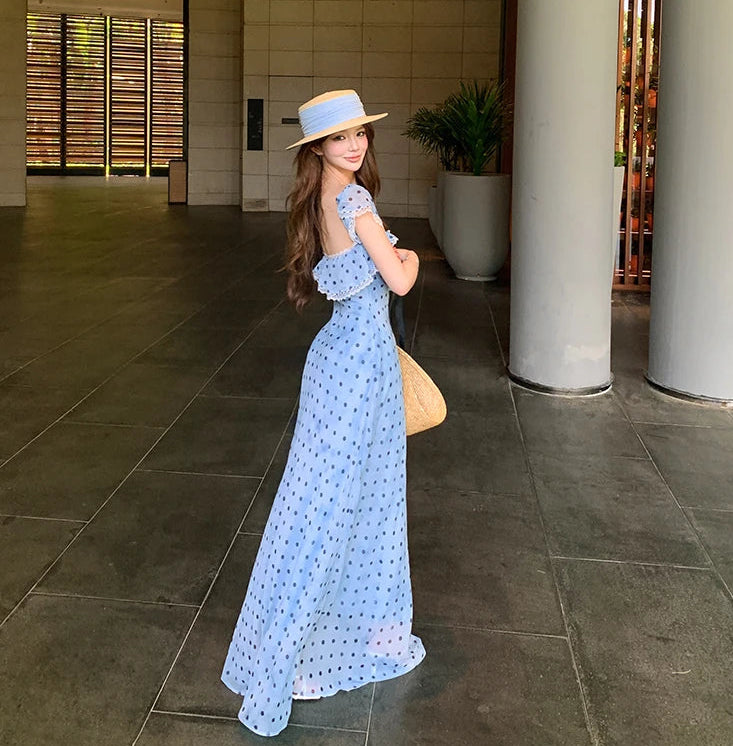 Sapphire Muse Polka Dot Coquette Dress