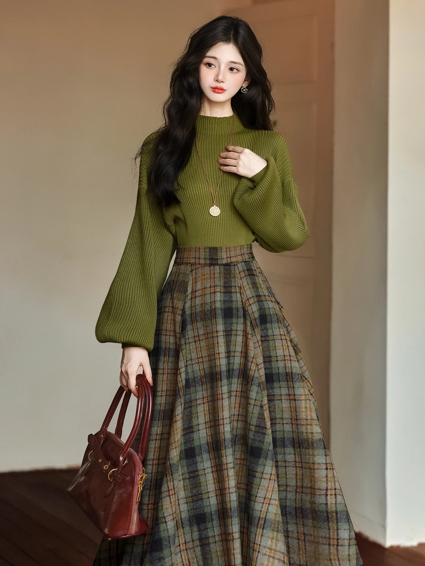Autumn Fog 2-Piece Dark Academia Wool Set