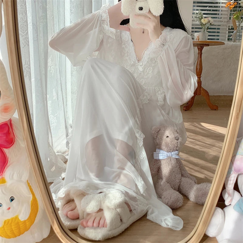 In a Moon Cloud Ethereal Angelcore Nightgown