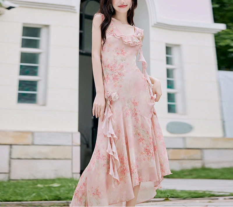 Honey Vine Vintage-Floral Ethereal Essence Dress