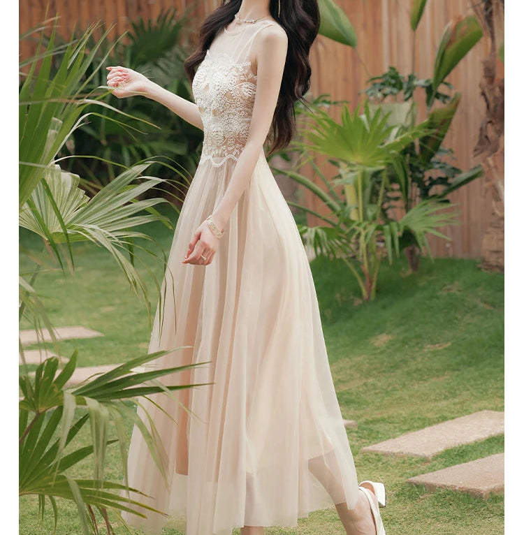 Cozy Bloom Ethereal Lace Fairy Dress