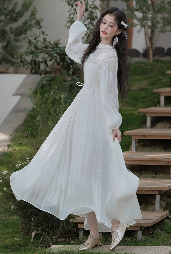 Ethereal Bohemian Fairy Dress white boho vintage dress Ethereal Bohemian Fairy Dress white boho vintage dress
