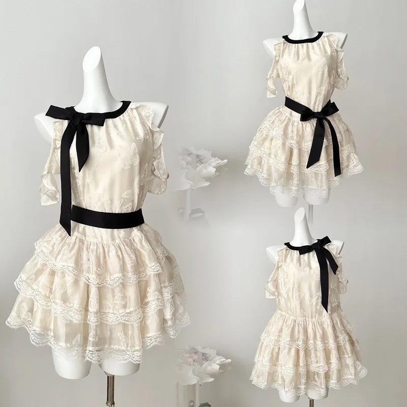 Sugarmoon Butterfly Lace Coquette Dress