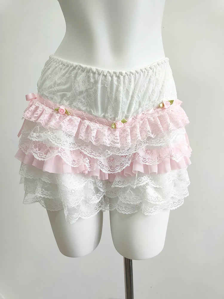 Lovely Wish Coquette Style Ruffle Bloomers