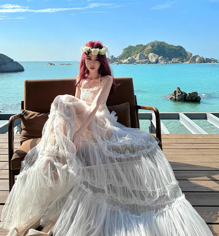 long white sheer Ethereal Fairy Dress white fairycore dress fairy dresses long white sheer Ethereal Fairy Dress white fairycore dress fairy dresses
