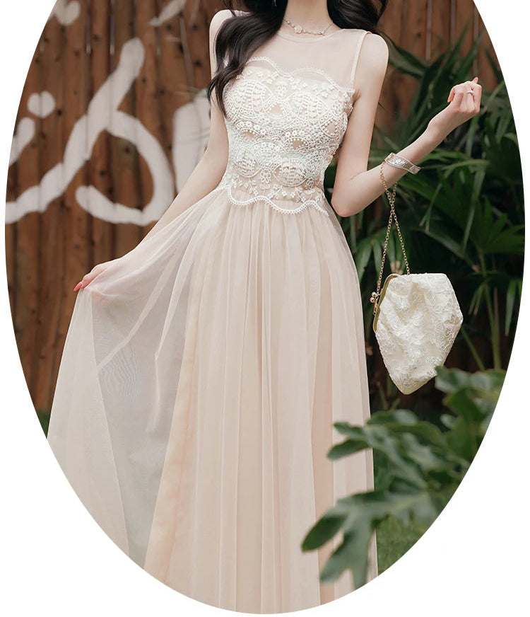 Cozy Bloom Ethereal Lace Fairy Dress