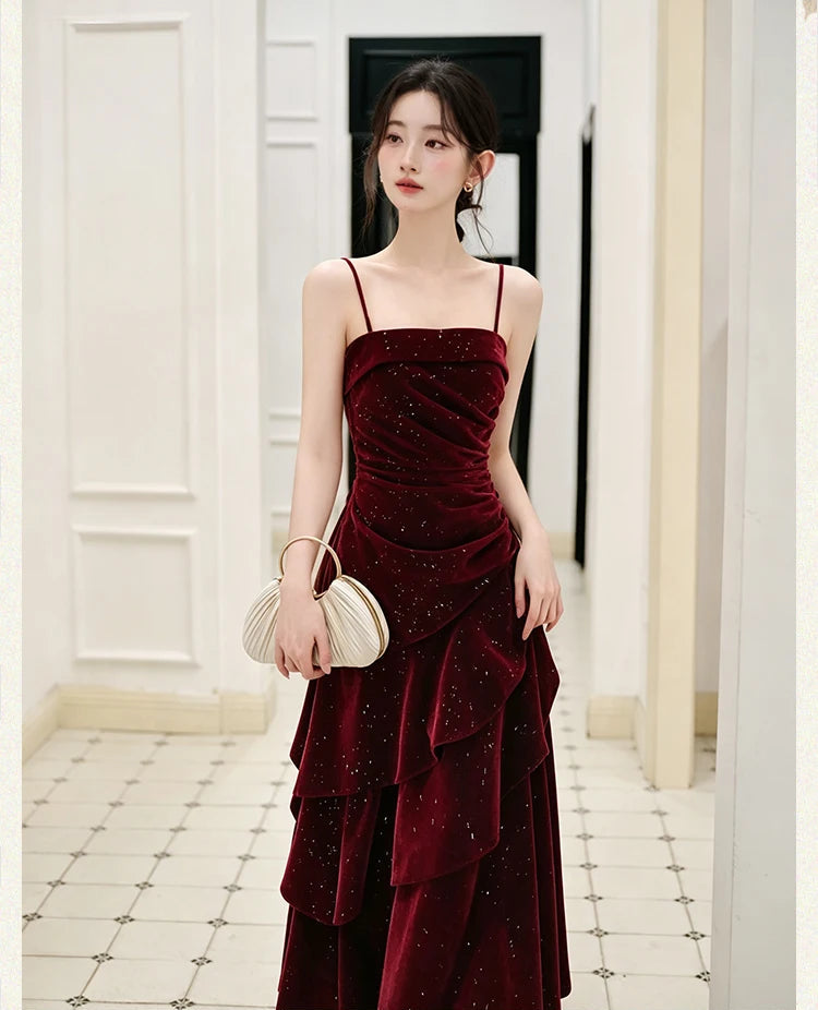 Bloodmoon Rose Vampirecore Dark Romantic Velvet Dress