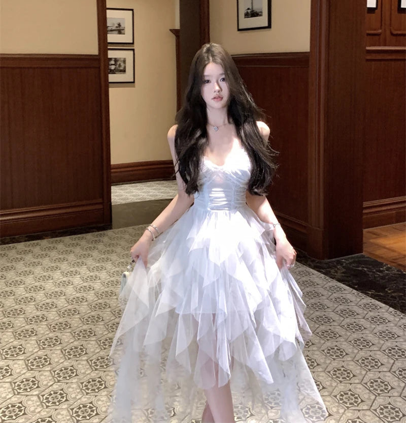 Angel Whispers Angelcore Coquette Dress