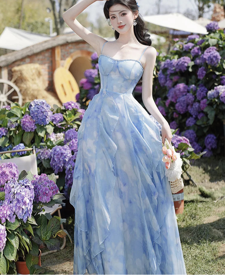Princess Aura Ethereal Essence Blue Fairy Princess Dress