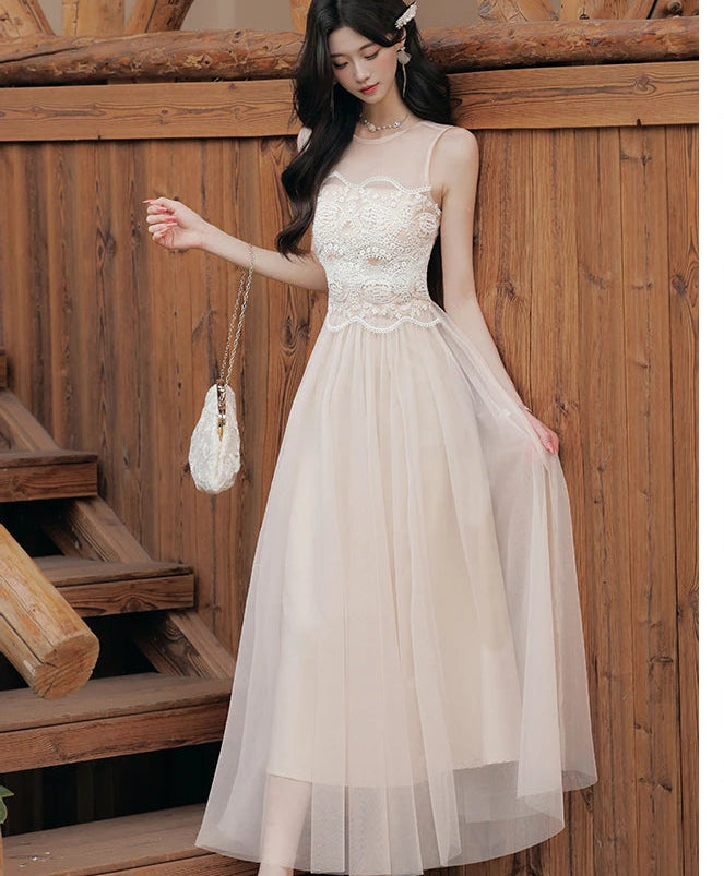 Cozy Bloom Ethereal Lace Fairy Dress