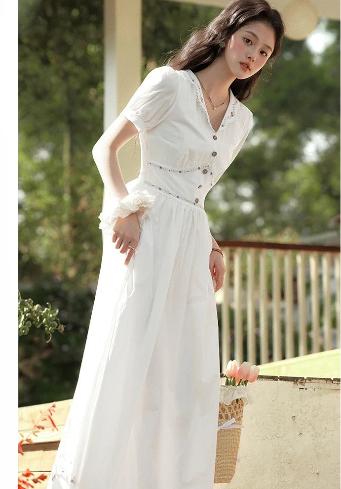 Morning Air Cotton Cottagecore Dress