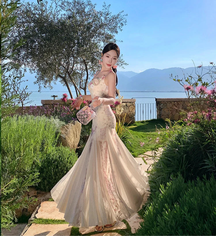 Mermaid Flower Fairycore Aesthetic Ethereal Fairy Dress