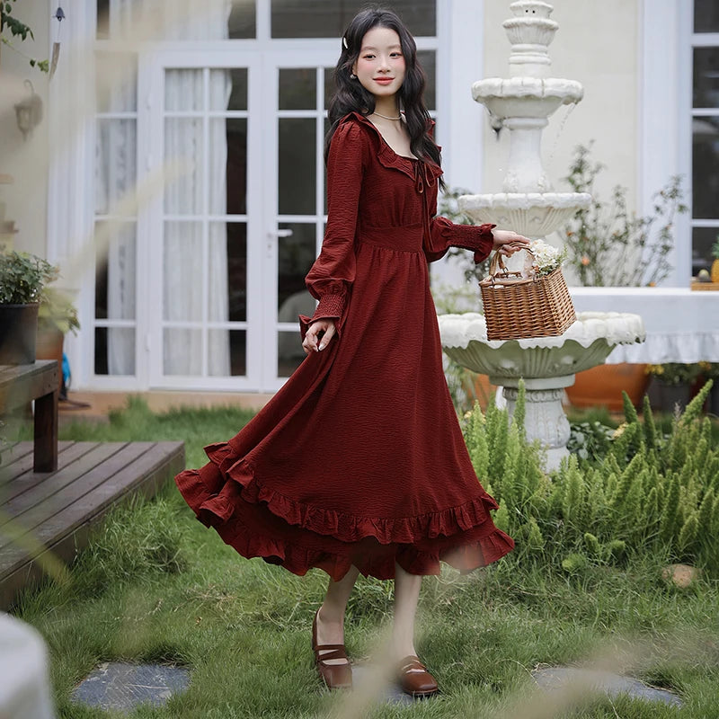 Fall Cottagecore Dress Autumn cottagecore dresses Fall Cottagecore Dress Autumn cottagecore dresses