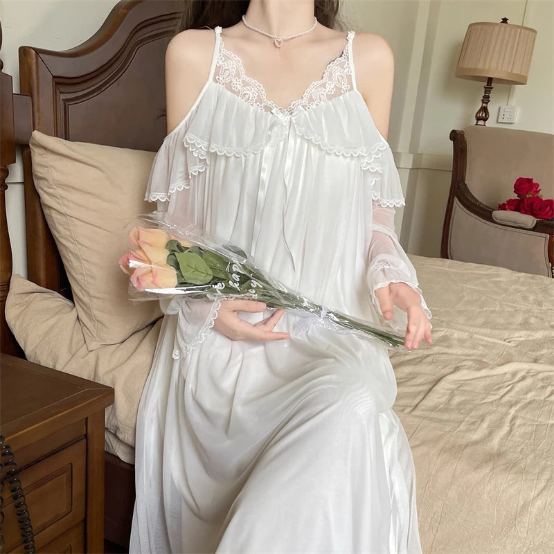 Moonbeam Lover Angelcore Aesthetic Nightgown