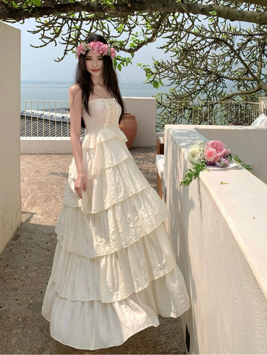 Lotus Wings Ruffle Coquette Dress