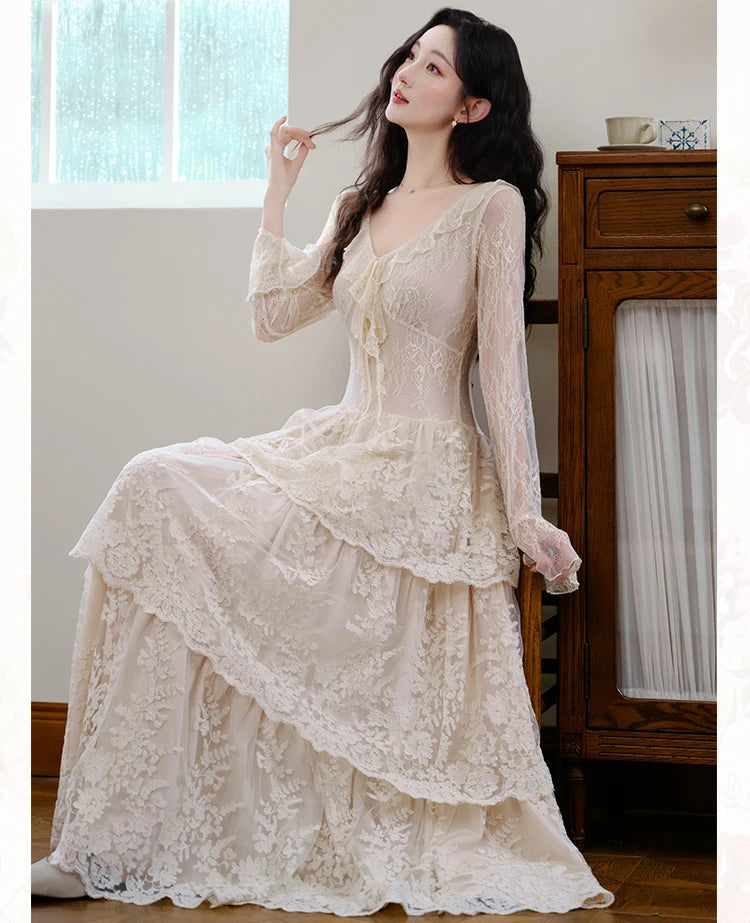 Romantic Royalcore Vintage Lace Dress Vintage Lace Wedding Dresses Romantic Royalcore Vintage Lace Dress Vintage Lace Wedding Dresses