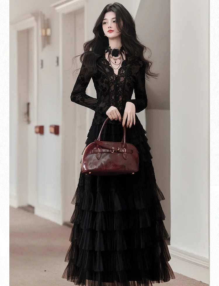 Shadow Flames 3-Piece Romantic Goth Set