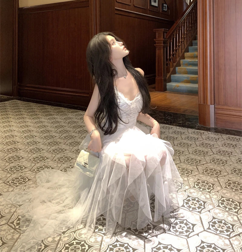 Angel Whispers Angelcore Coquette Dress
