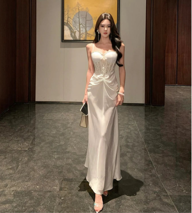 White Long Lace Corset Dress Long Bustier Dress Glam Prom Dresses White Long Lace Corset Dress Long Bustier Dress Glam Prom Dresses