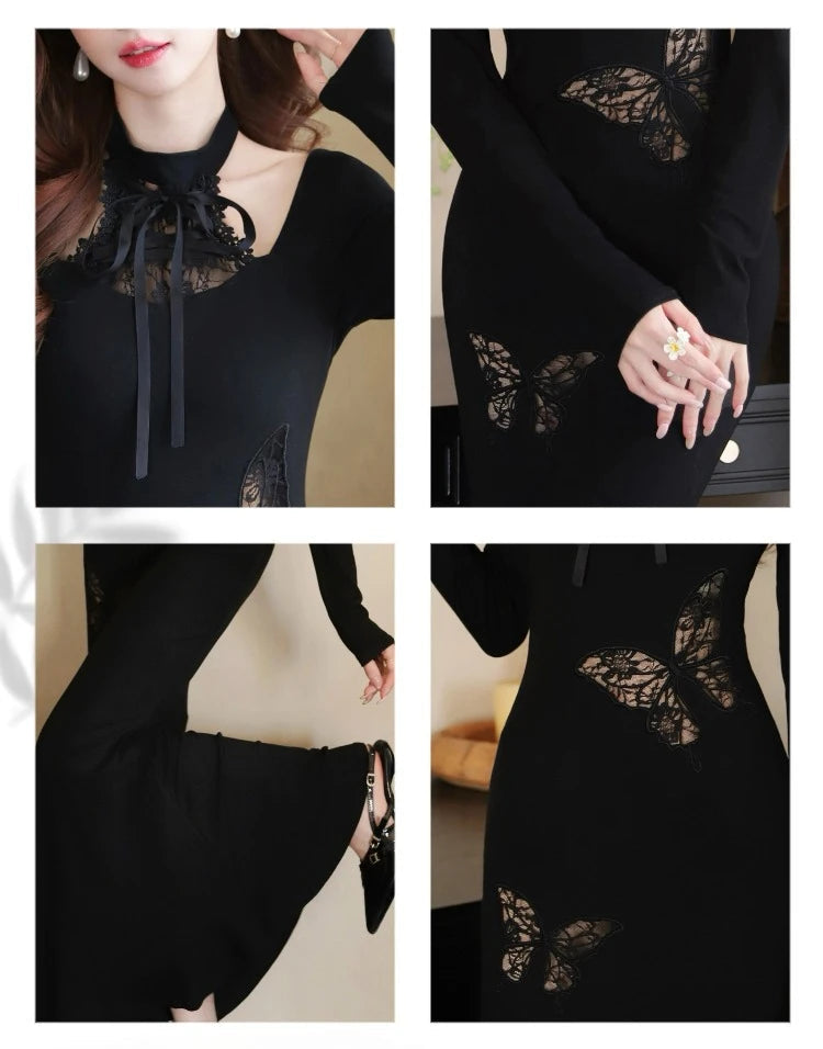 Night Butterfly Romantic Goth Dress