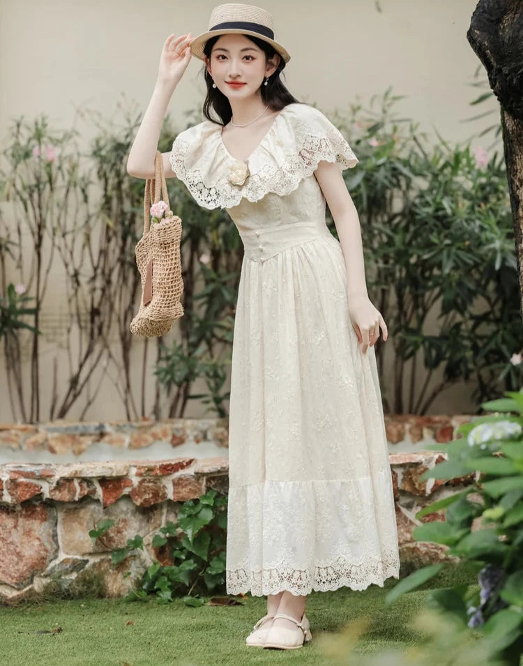 Mountain Flower Edwardian-style Lace Dress