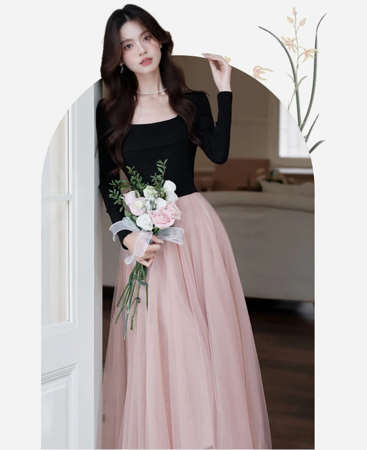 Petal Shadow Balletcore Dress