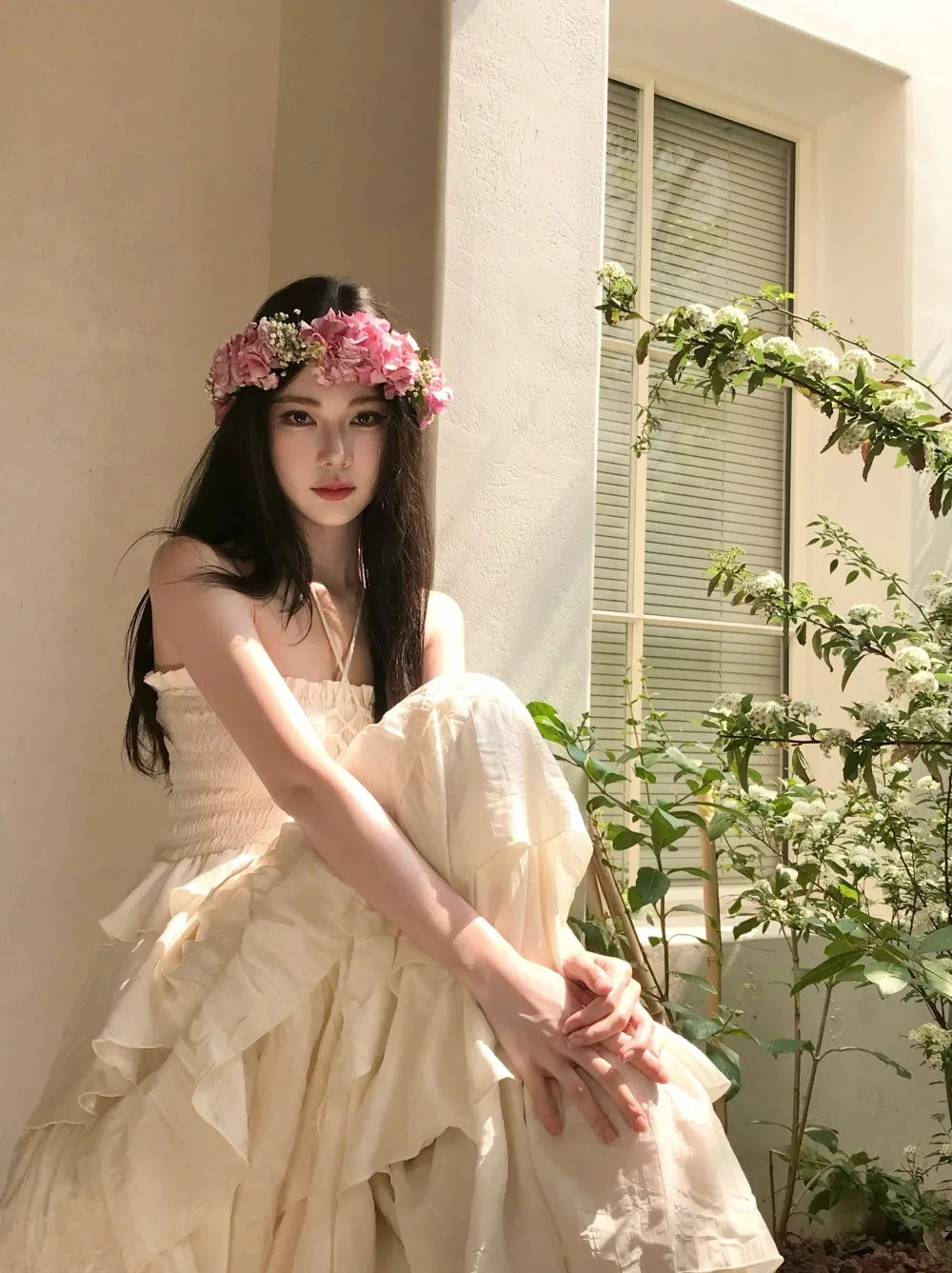 Lotus Wings Ruffle Coquette Dress